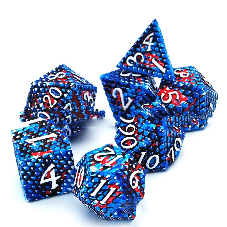 Metal Dragon Scale Dice Set - Image 2