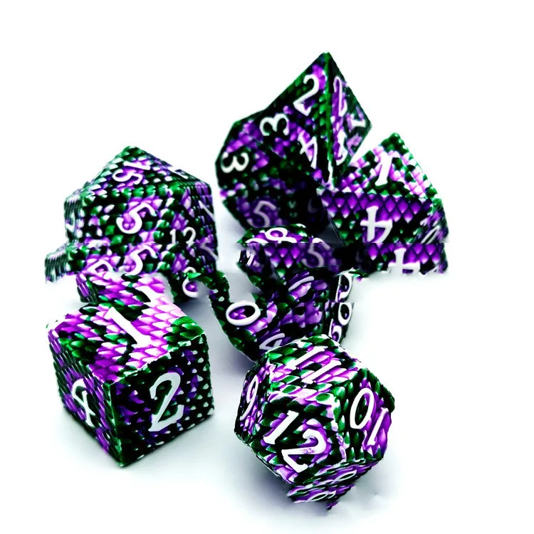 Metal Dragon Scale Dice Set - Image 6