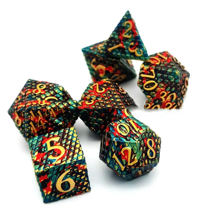 Metal Dragon Scale Dice Set - Image 7