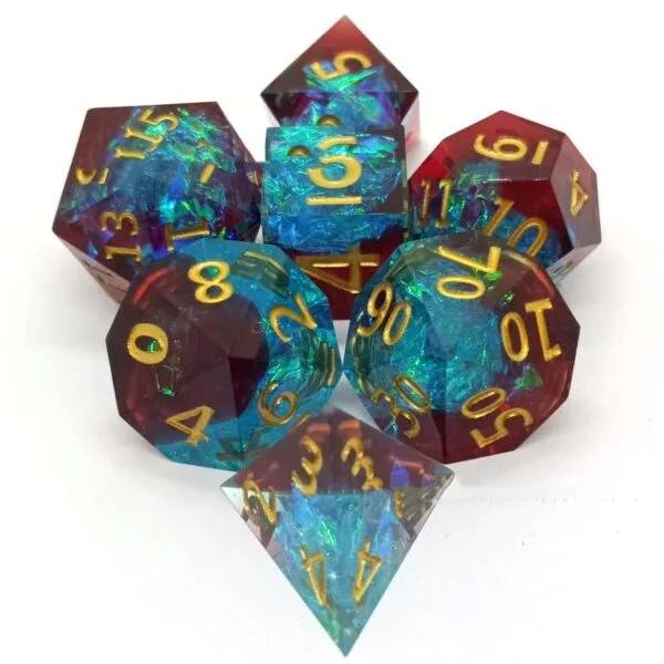 Transparent Polyhedron Resin Dice Set - Image 3