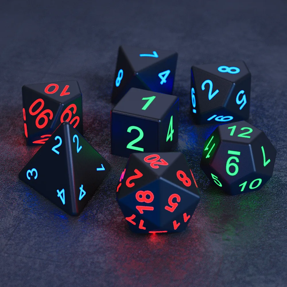 Rechargeable Glowing Dice Set - Image 2