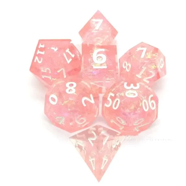 Transparent Polyhedron Resin Dice Set - Image 10