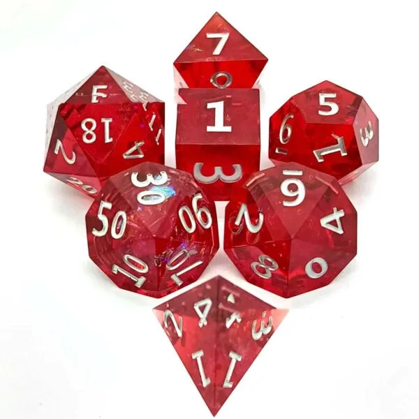 Transparent Polyhedron Resin Dice Set - Image 2