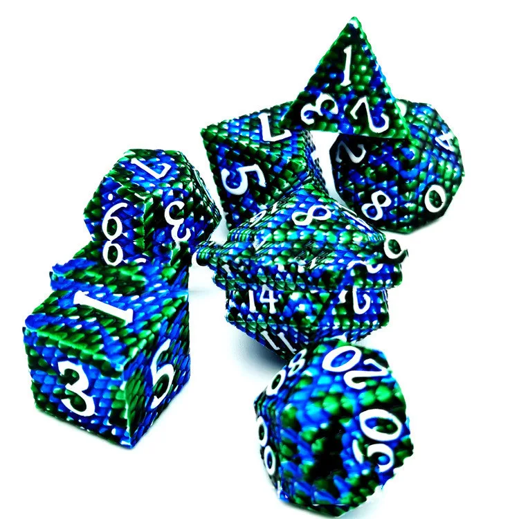 Metal Dragon Scale Dice Set - Image 4