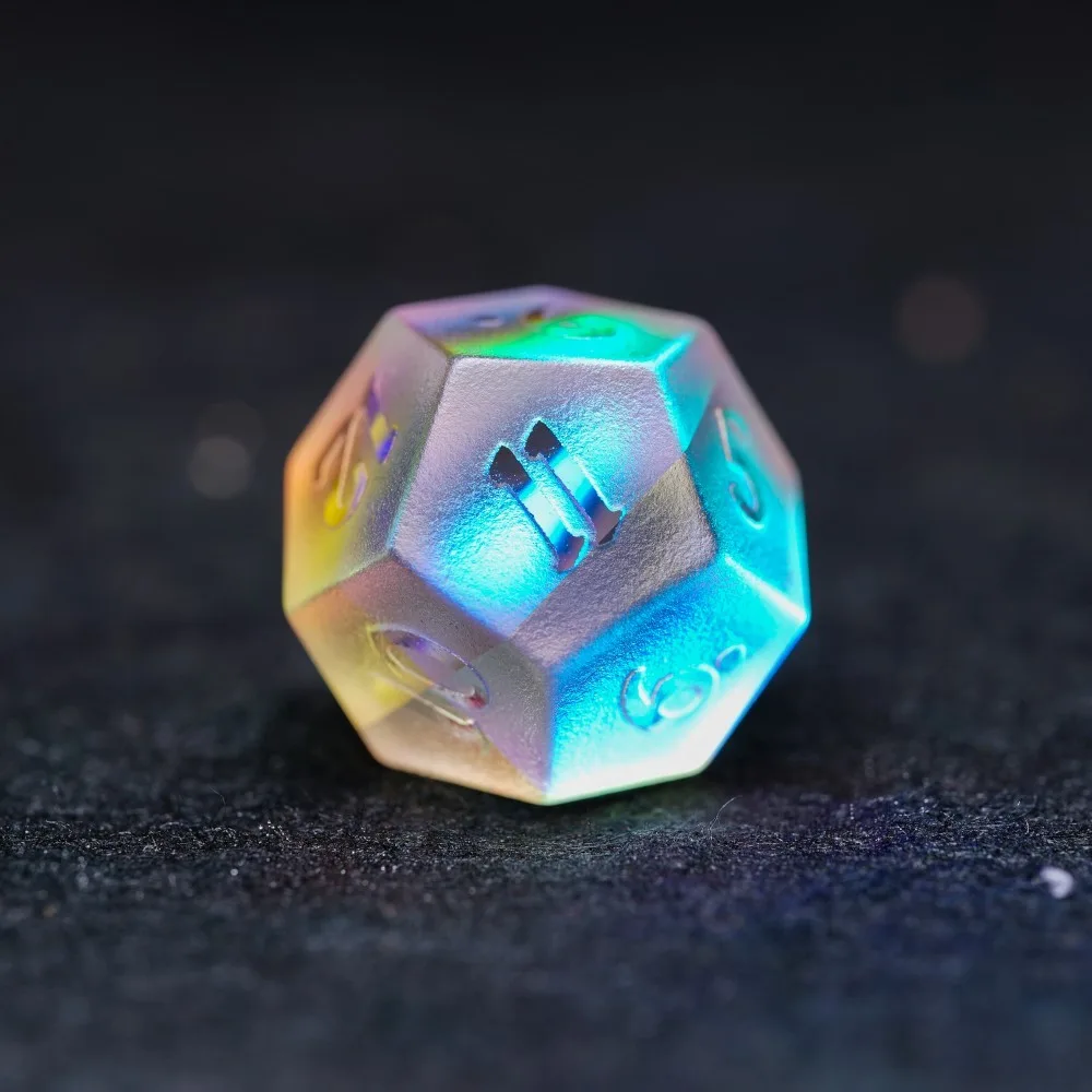 Phantom Crystal Frosted Relief Dice - Image 3