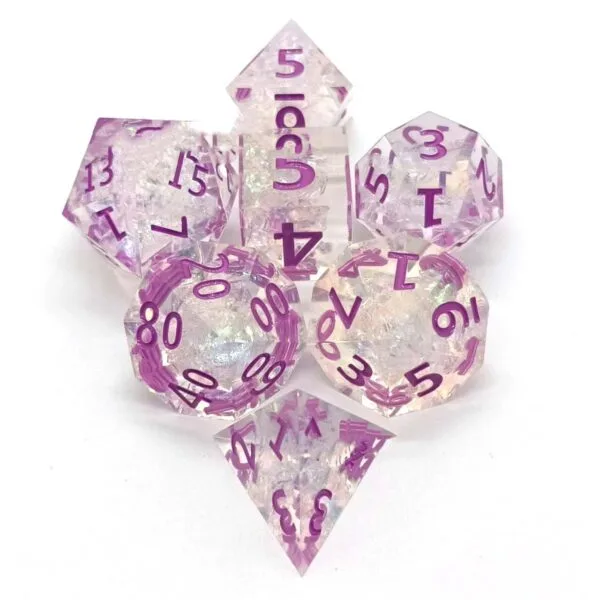 Transparent Polyhedron Resin Dice Set - Image 5