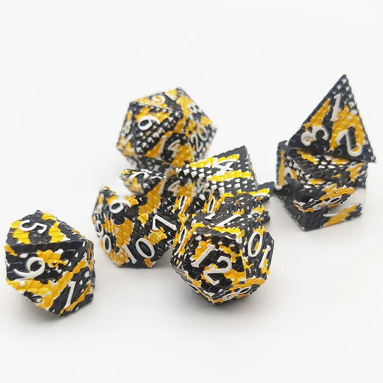 Metal Dragon Scale Dice Set
