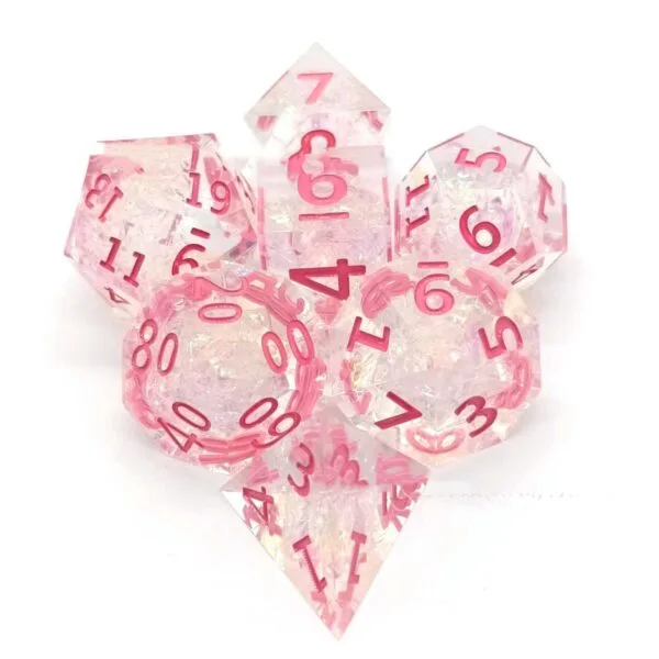 Transparent Polyhedron Resin Dice Set - Image 6