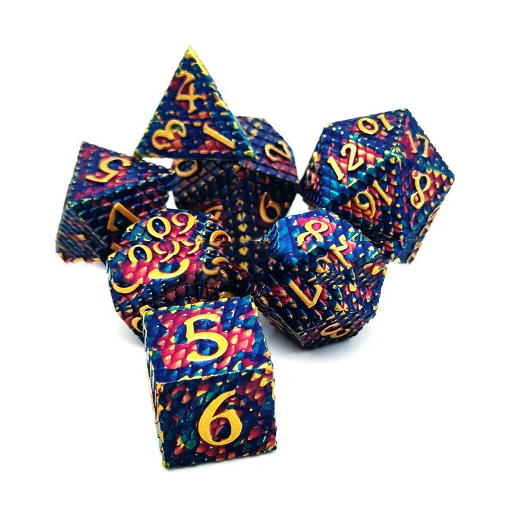 Metal Dragon Scale Dice Set - Image 5