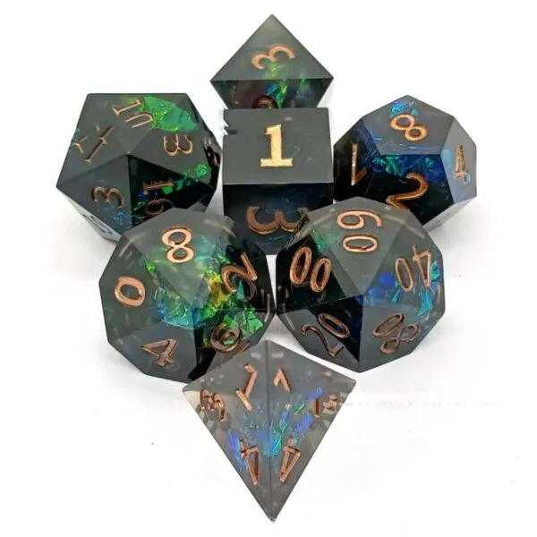 Transparent Polyhedron Resin Dice Set - Image 8